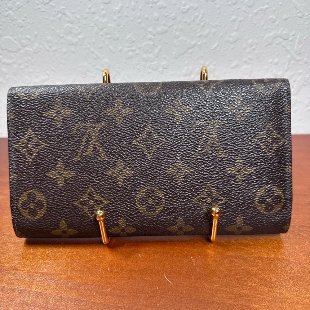 Auth Louis Vuitton Monogram Portefeuille International MI0921